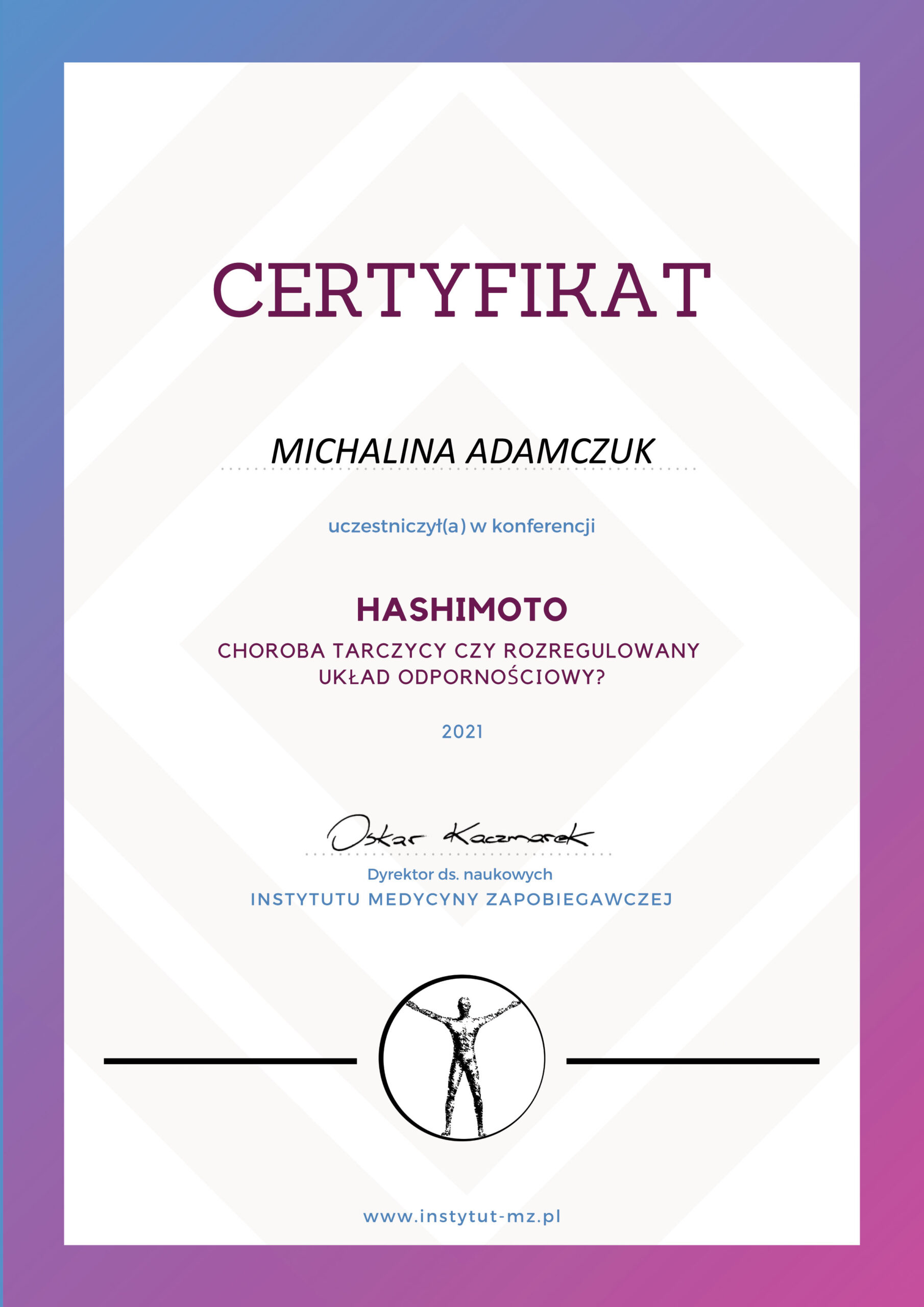 Certyfikat Choroba Hashimoto, dietoterapia